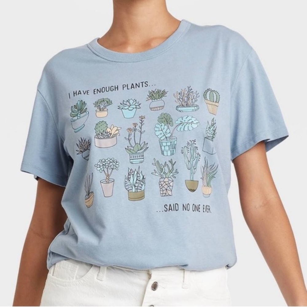 NWT Zoe & Liv “I have Enough Plants…Said No‎ One Ever” T-Shirt - L